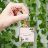 Blozende Roos Vastgoedmakelaar Sleutelhanger (Hand)