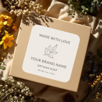 Blozende Roze Aangepaste Minimalistische Label Bot
