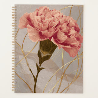 Blozende Roze Anjer Bloemig Goud Planner