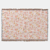 Blozende Roze Aquarel Bloemmotief Deken (Voorkant)