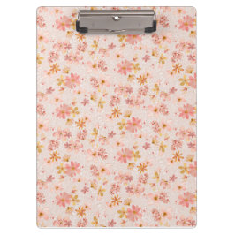 Blozende Roze Aquarel Bloemmotief Klembord