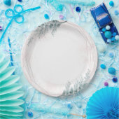 Blozende Roze Aquarel Geometrische Botanische Brui Papieren Bordje (Feest)