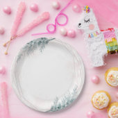 Blozende Roze Aquarel Geometrische Botanische Brui Papieren Bordje (Feest)