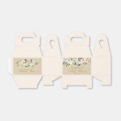 Blozende Roze Aquarel & Kraft Rusticale Bruidsdouc Bedankdoosjes (Uitgevouwen)