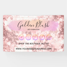 Blozende Roze Aquarel & Moderne Gouden Geometrisch