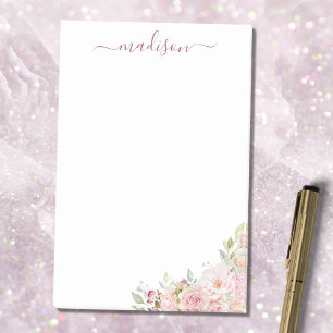 Blozende Roze Aquarel Roos Bloem Elegant Post-it® Notes