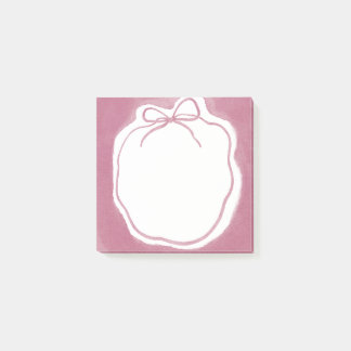Blozende Roze Aquarel Strik Krans Post-it® Notes