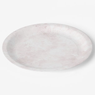Blozende Roze Aquarel Vlek Moderne Glamour Bruilof Papieren Bordje