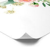 Blozende Roze Bloem Bloem Bar Bord Poster (Hoek)