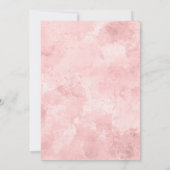 Blozende Roze Bloem Boho Pampas Zwarte Bruiloftsdo Kaart (Achterkant)