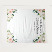 Blozende Roze Bloem Bruids Bruiloft Foto Achtergro Wandkleed (Voorkant (horizontaal))