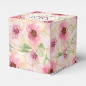 Blozende Roze Bloem Dank Je Bedankdoosjes (Achterkant)