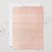 Blozende Roze Bloem Gouden Script Geometrisch Save The Date (Achterkant)