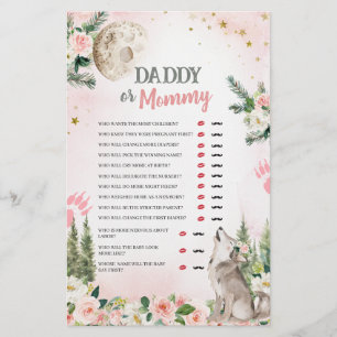 Blozende Roze Bloem Maang Wolf Papa of Mama Spelle