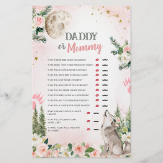 Blozende Roze Bloem Maang Wolf Papa of Mama Spelle
