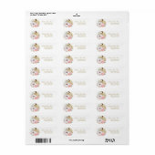 Blozende Roze Bloem Pompoen Herfst Bruids Shower Etiket (Full Sheet)