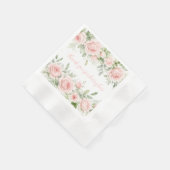 Blozende Roze Bloem Servet (Hoek)