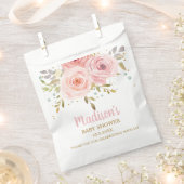 Blozende Roze Bloemachtige Baby Shower Verjaardag  Bedankzakje (Geknipt)