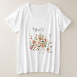 Blozende Roze Bloemen, Aanstaande Moeder, Meisje B Grote Maat T-shirt