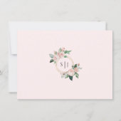 Blozende Roze Bloemen Bruiloft Platte Schoenen Bew Save The Date (Achterkant)
