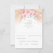 Blozende Roze Bloemen Exotische Trouw RSVP (Voorkant)