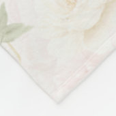 Blozende Roze Bloemen Fleece Deken (Hoek)