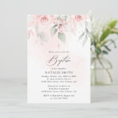 Blozende Roze Bloemen, Groene Planten, Boho, Bloem Kaart (Staand voorkant)
