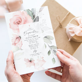 Blozende Roze Bloemen, Groene Takken, Bloemstuk te Kaart