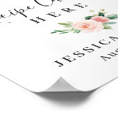 Blozende Roze Bloemen Recept Kaarten Bruidsmeisje  Poster (Hoek)