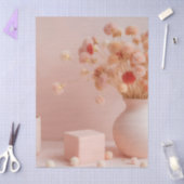 Blozende Roze Bloemen tissuepapier (Craft)