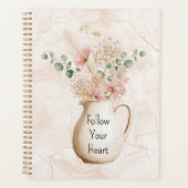 Blozende Roze Bloemen Vaas Planner (Voorkant)