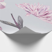 Blozende Roze Bloemenaquarel Cadeaupapier (Hoek)