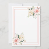 Blozende Roze Bloemengebruik Typografie Kaart (Achterkant)
