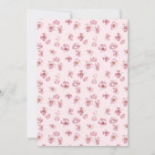 Blozende Roze Bloemenkrans Bruiloft Kaart (Achterkant)