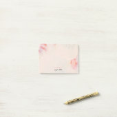 Blozende Roze Bloemige Abstracte Kunst Persoonlijk Post-it® Notes (Op bureau)