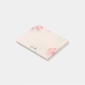 Blozende Roze Bloemige Abstracte Kunst Persoonlijk Post-it® Notes (Schuin)