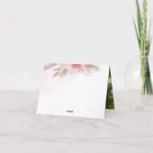 Blozende Roze Bloemige Dessert Roos Huwelijk Dankb Bedankkaart (Achterkant)