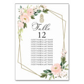 Blozende Roze Bloemige Geometrische Trouw Stoelkaa Kaart (Voorkant)