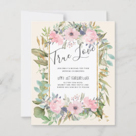 Blozende Roze Bloemige Groene Boho Bruiloft