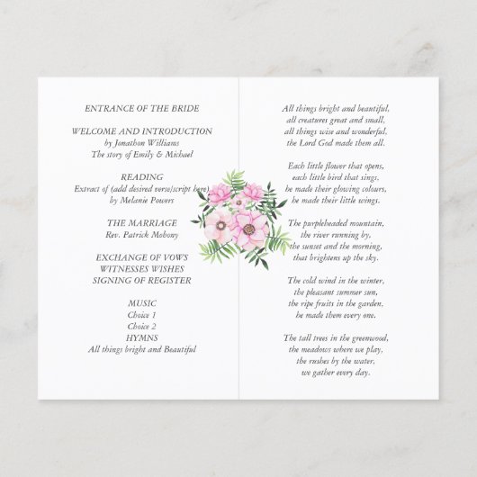 Blozende Roze Bloemige Saliebladeren Budget Bruilo (Achterkant)