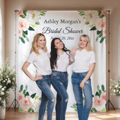 Blozende Roze Bloemstuk Bruiloftsshower Foto Achte Wandkleed