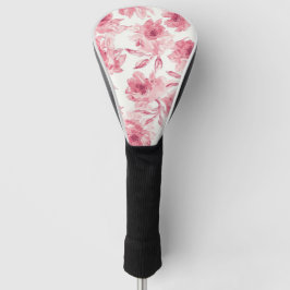 Blozende Roze Bloesems Waterverf Schildering Lucht Golfheadcover