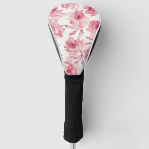 Blozende Roze Bloesems Waterverf Schildering Lucht Golfheadcover