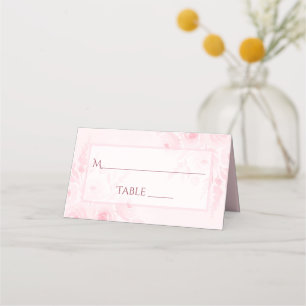 Blozende Roze Boho Bloemige Elegante Trouw Write-I Plaatskaartje