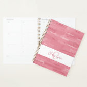 Blozende roze boho waterverf penseelstreken planner (Display)