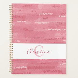 Blozende roze boho waterverf penseelstreken planner