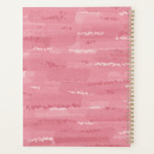 Blozende roze boho waterverf penseelstreken planner (Achterkant)
