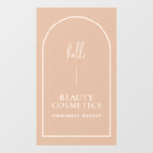 Blozende Roze Boog Hallo Zakelijk Welkom Bord Raamsticker (Vel)