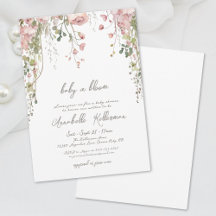 Blozende Roze Botanische Wilde Bloem Baby Borrel