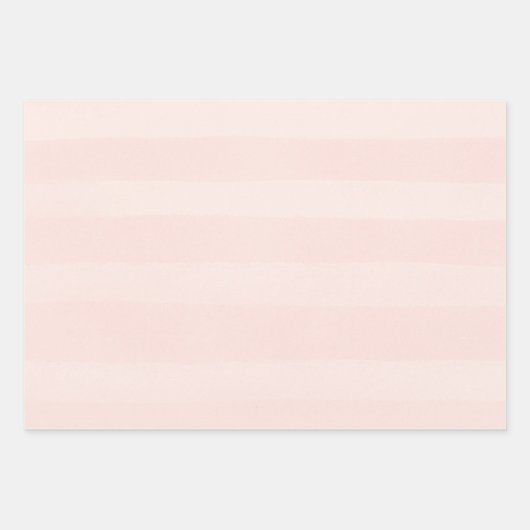 Blozende Roze & Crème Waterverf Bloemen en Subtiel Inpakpapier Vel (Voorkant 2)